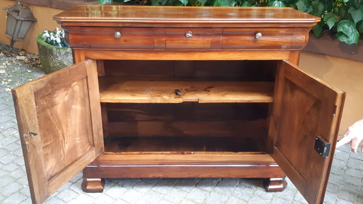 Credenza antica Luigi Filippo cappuccina con gola-photo-3