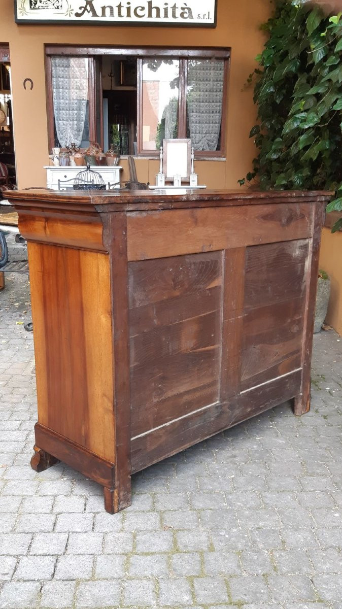 Credenza antica Luigi Filippo cappuccina con gola-photo-5