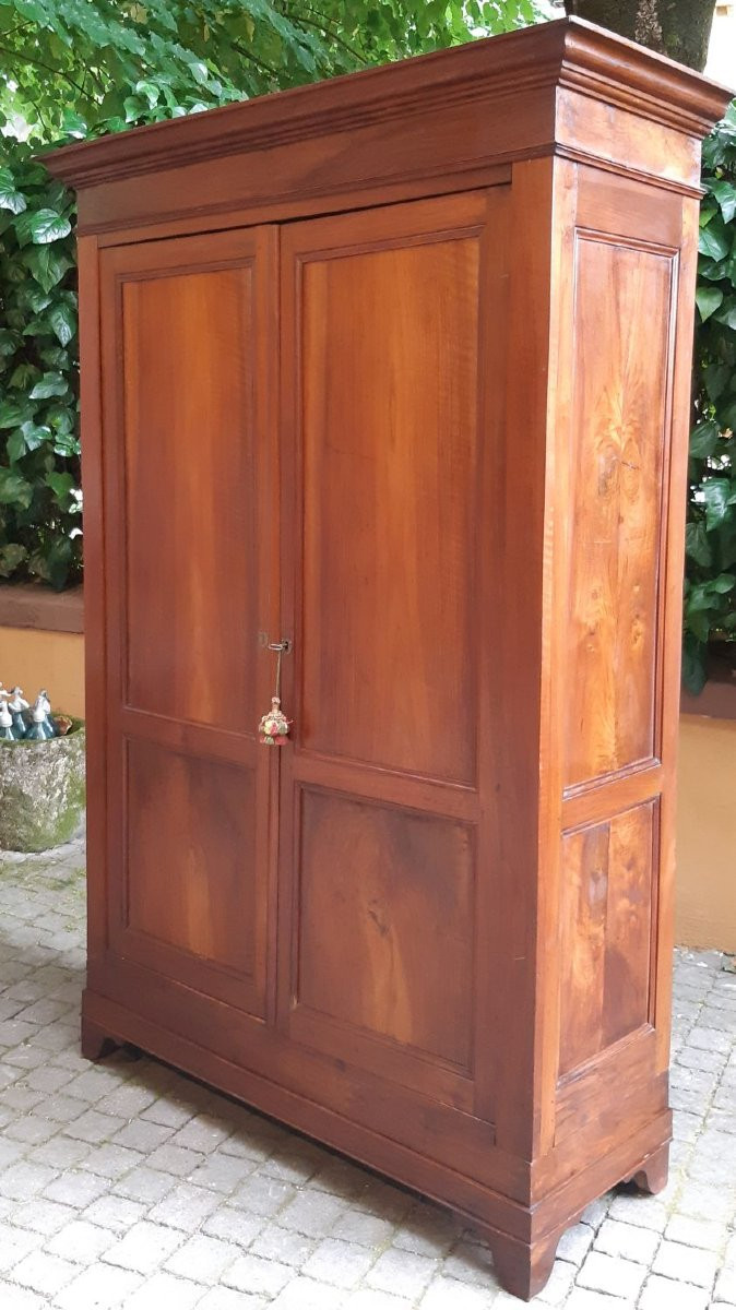 Coppia di armadi credenze antichi veneti in noce-photo-4