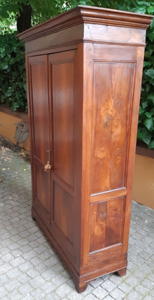 Coppia di armadi credenze antichi veneti in noce-photo-7
