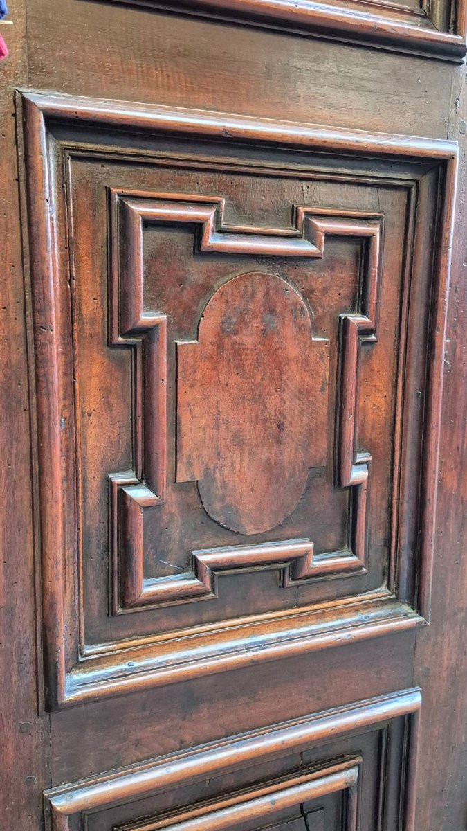 Armadio credenza antico lombardo in noce bugnato del '600-photo-4