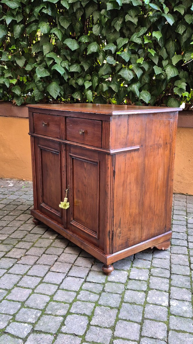 Credenza piccola antica dell'800 in pino-photo-4