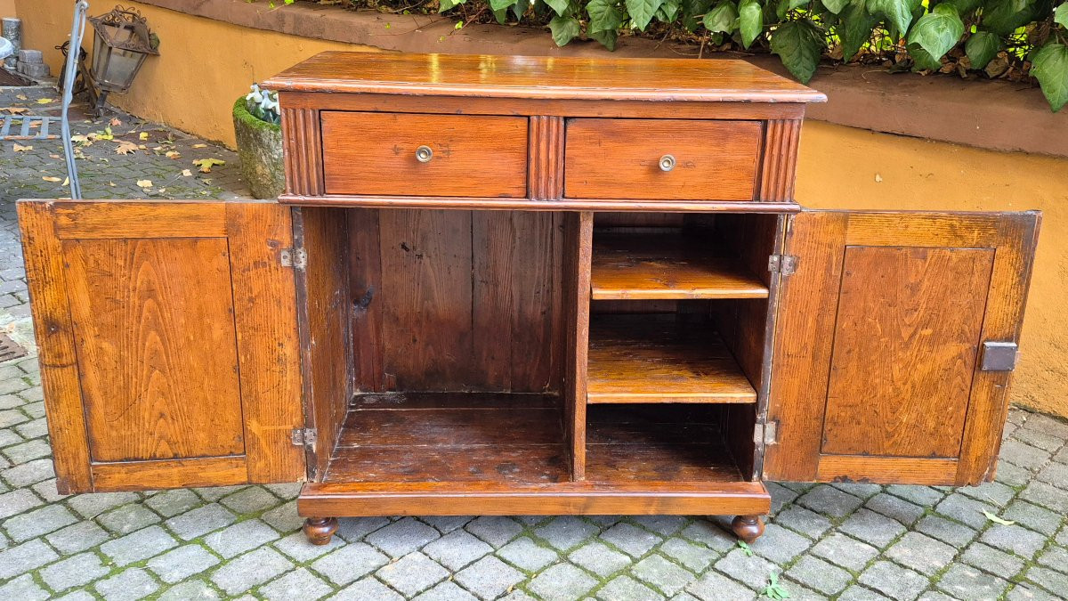 Credenza piccola antica dell'800 in pino-photo-2