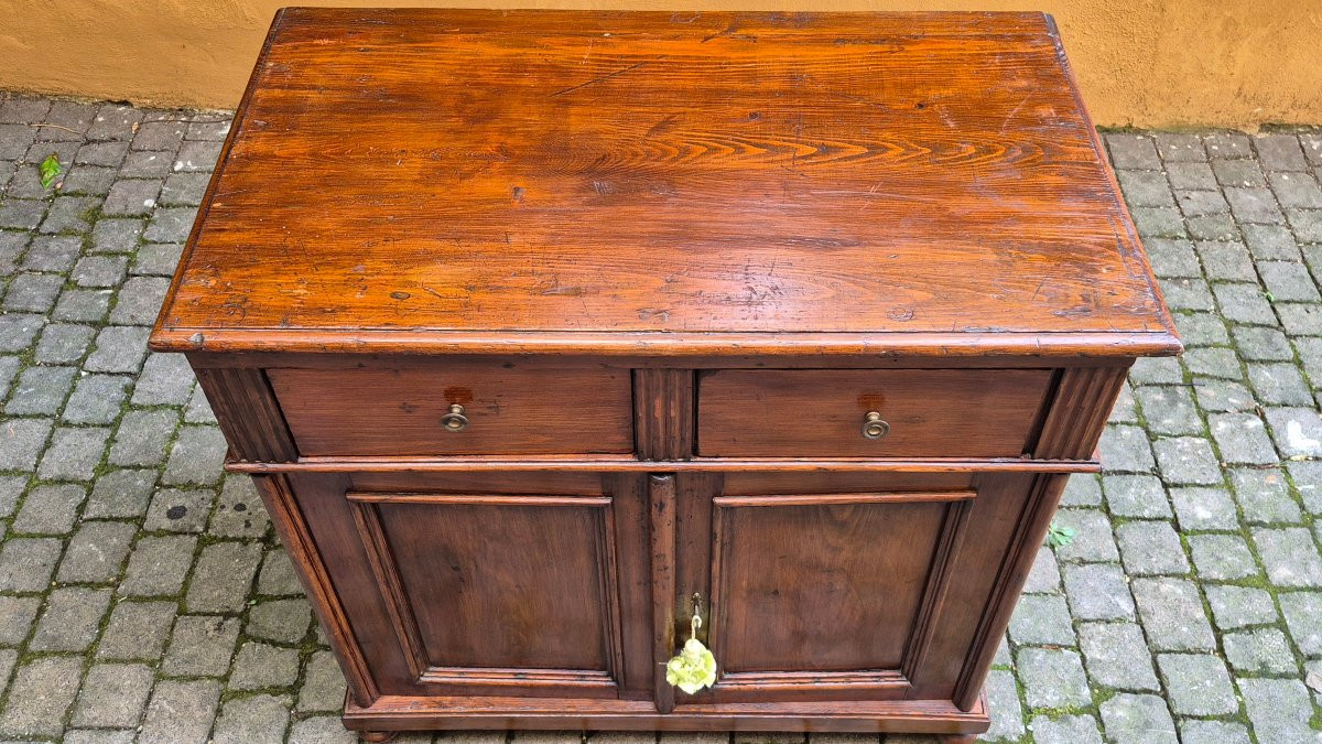 Credenza piccola antica dell'800 in pino-photo-5
