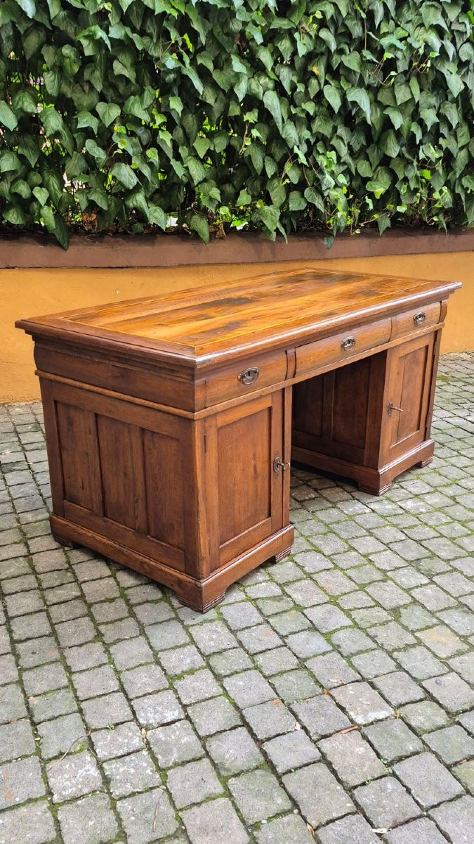 Srivania antica da centro con "gola" e piano filettato-photo-2