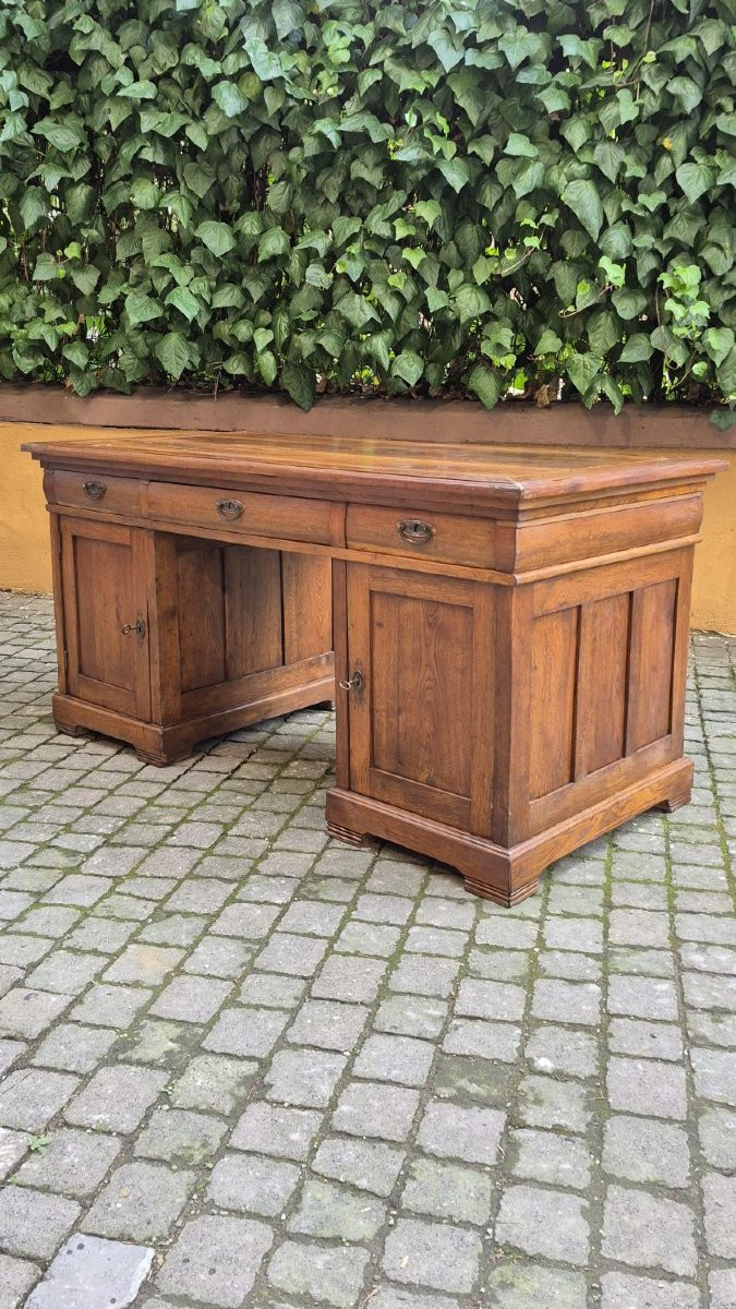 Srivania antica da centro con "gola" e piano filettato-photo-5