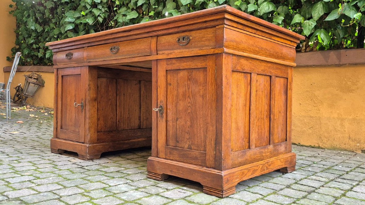 Srivania antica da centro con "gola" e piano filettato-photo-6