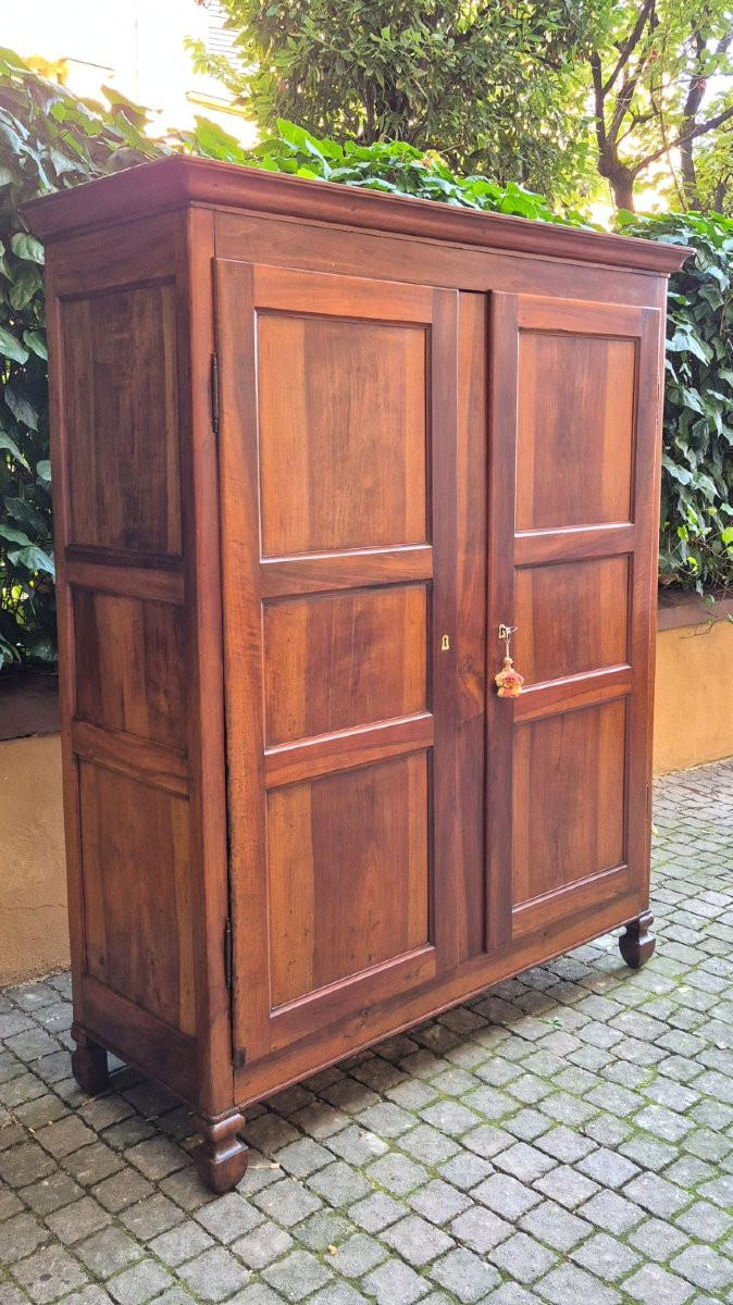 Armadio lombardo antico dell'800 in noce-photo-3