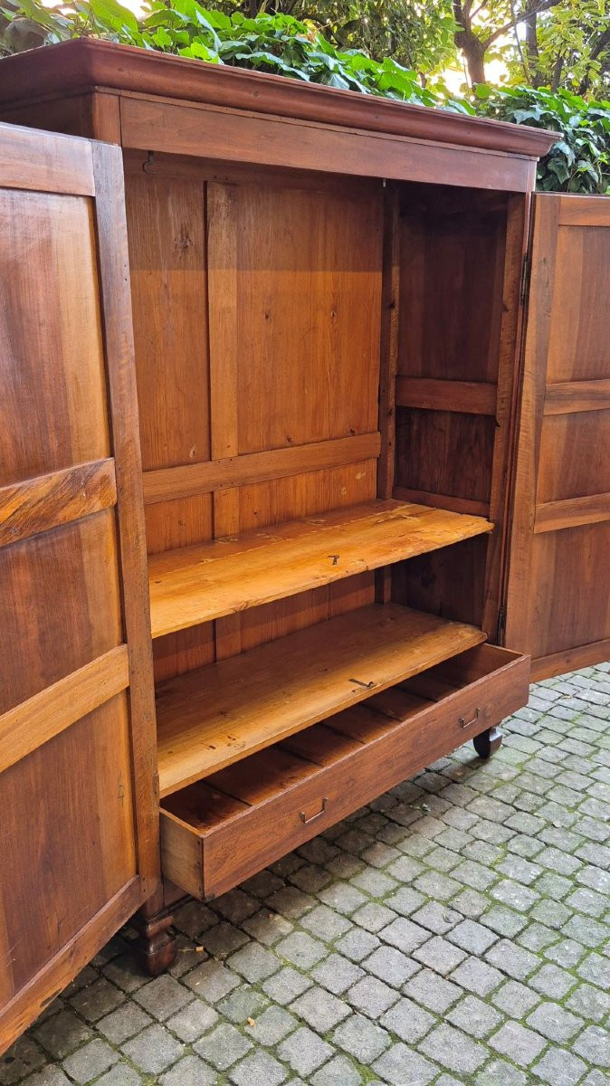 Armadio lombardo antico dell'800 in noce-photo-3