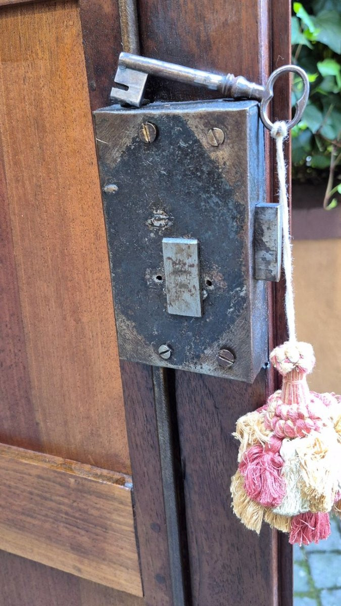 Armadio lombardo antico dell'800 in noce-photo-4