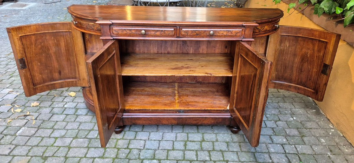 Credenza antica a 4 ante con scantonatura mossa-photo-3