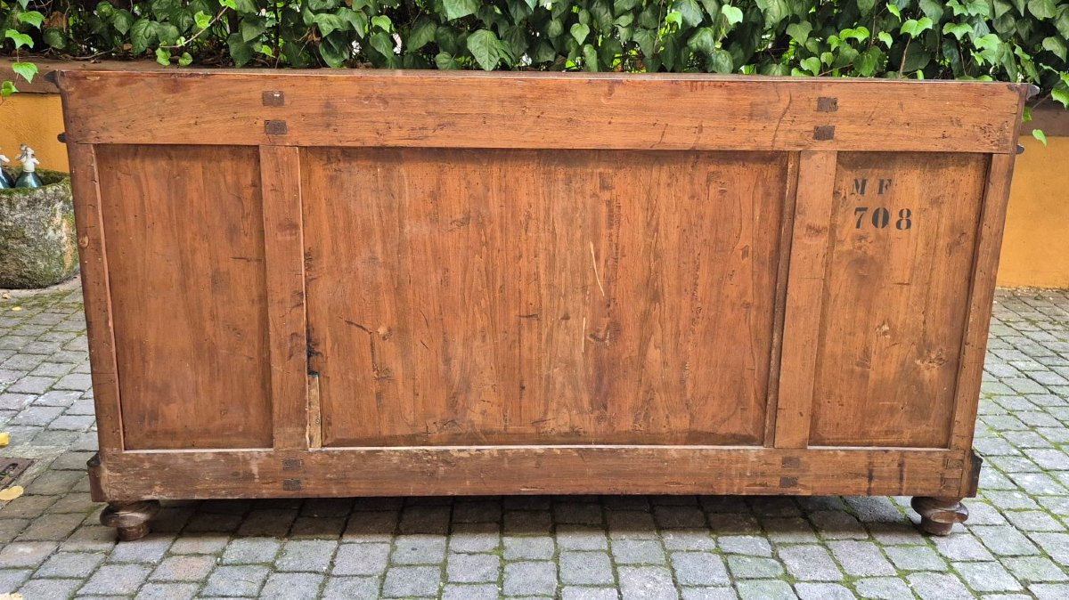 Credenza antica a 4 ante con scantonatura mossa-photo-6