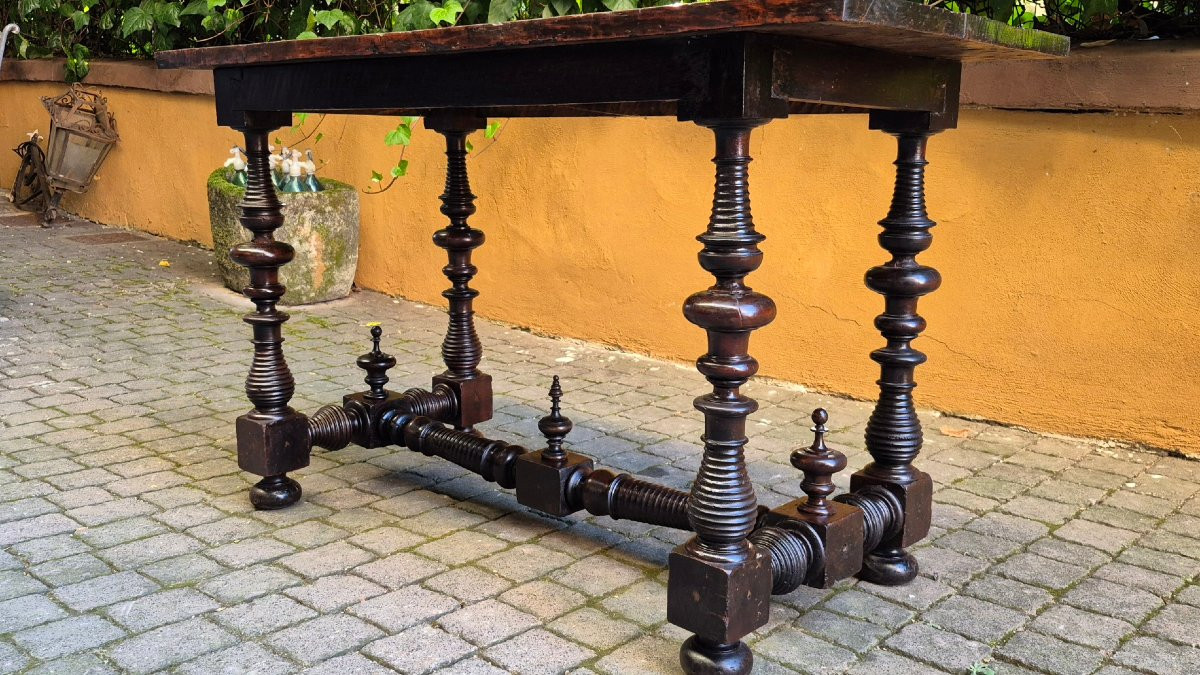 Tavolo antico veneziano a rocchetto del '600-photo-3