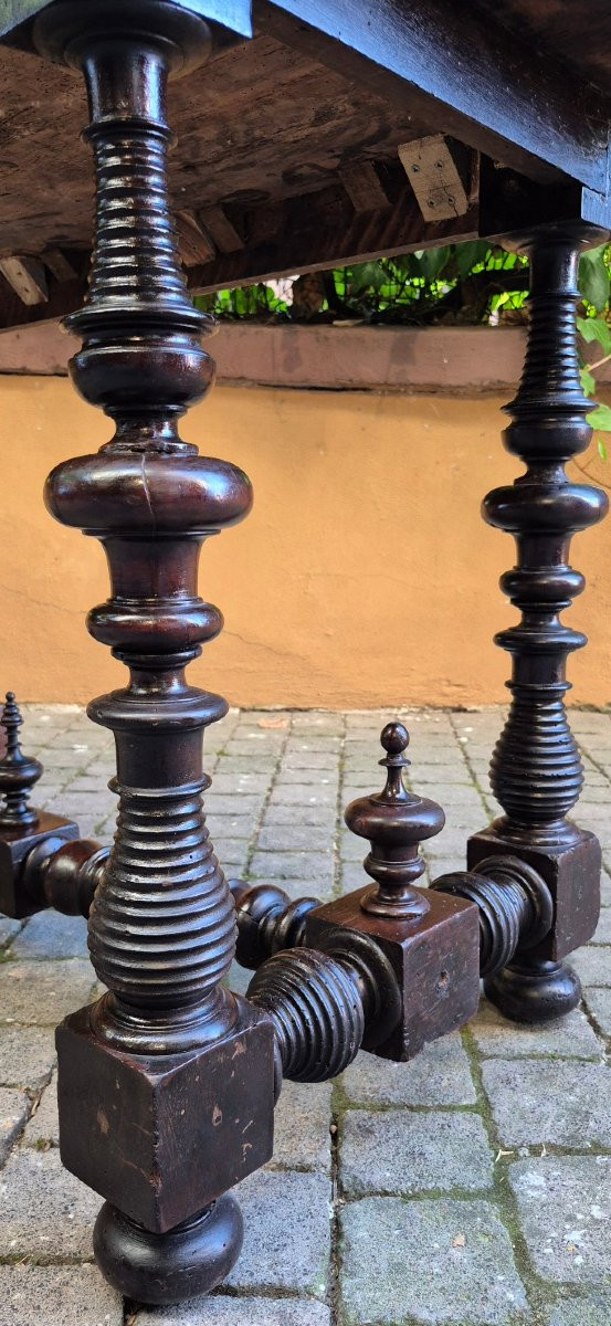 Tavolo antico veneziano a rocchetto del '600-photo-5