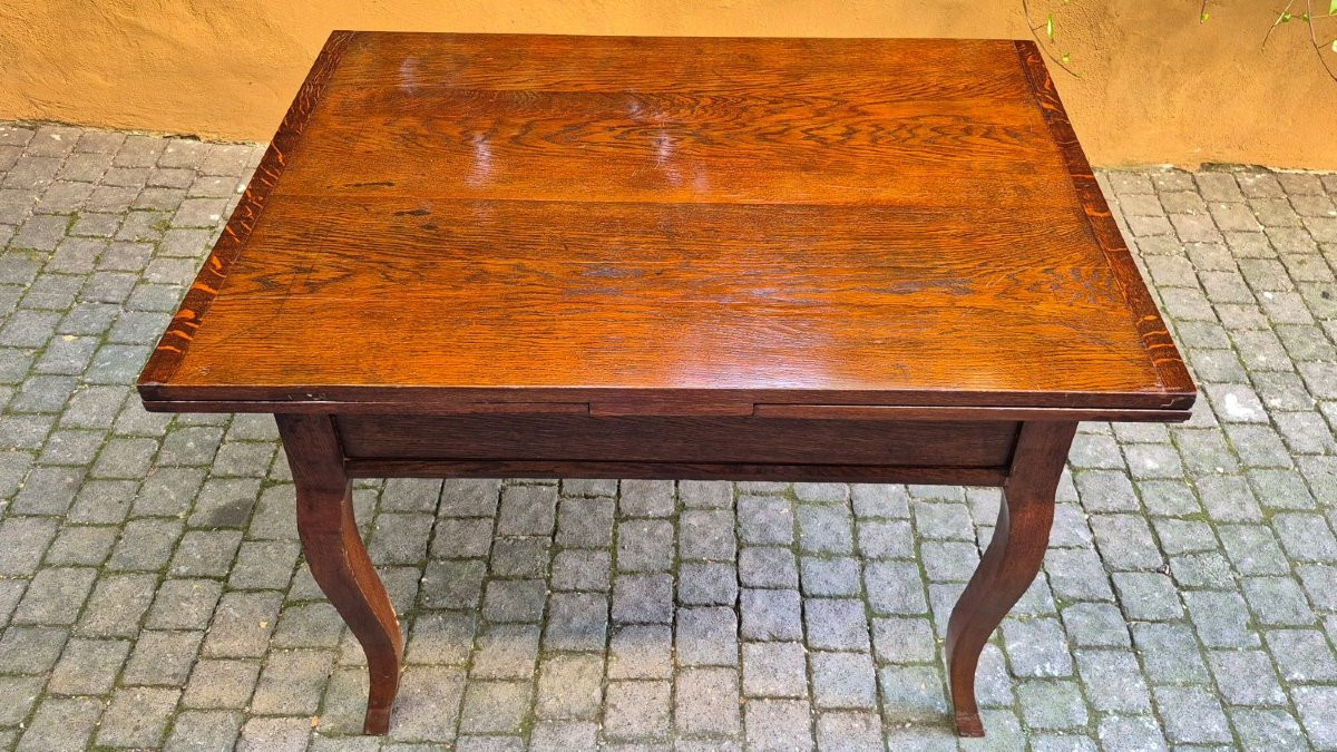 Tavolo antico allungabile a tiro gambe mosse-photo-2