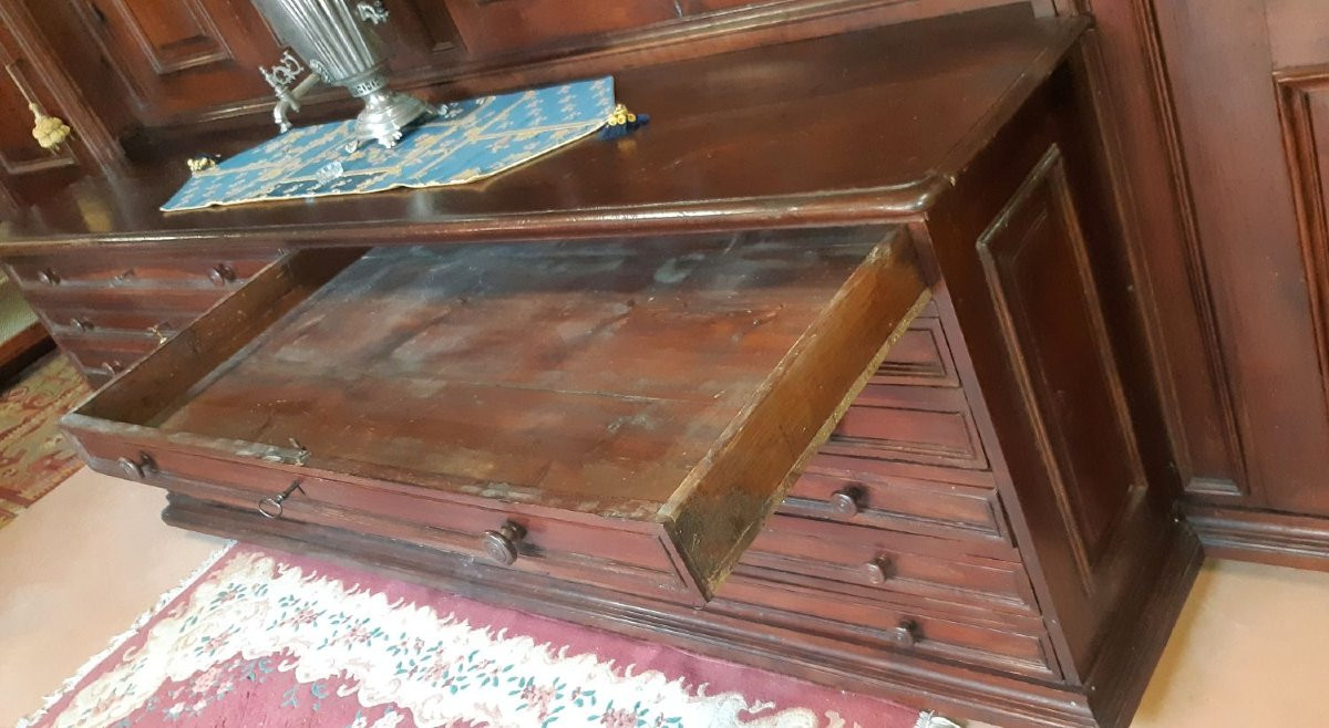 Credenza armadio da sacrestia antica lombarda del '700-photo-3