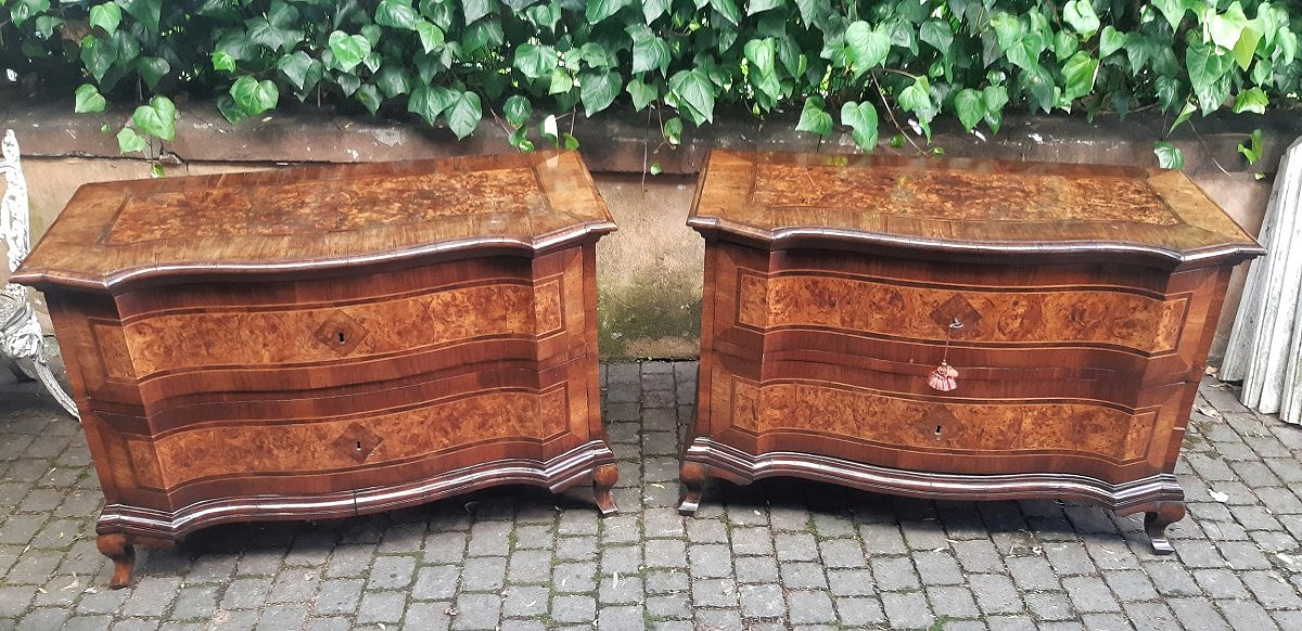 Coppia comò antichi mossi Luigi XV-photo-2