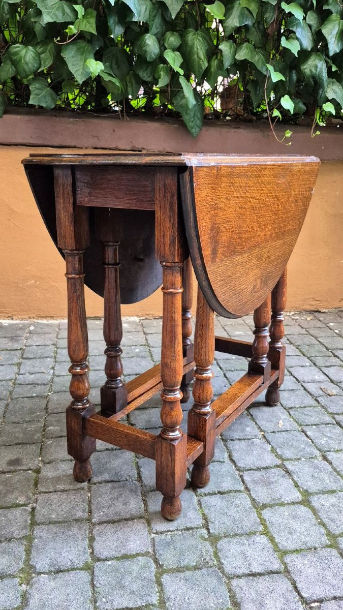 Tavolino consolle antico a bandelle inglese-photo-4