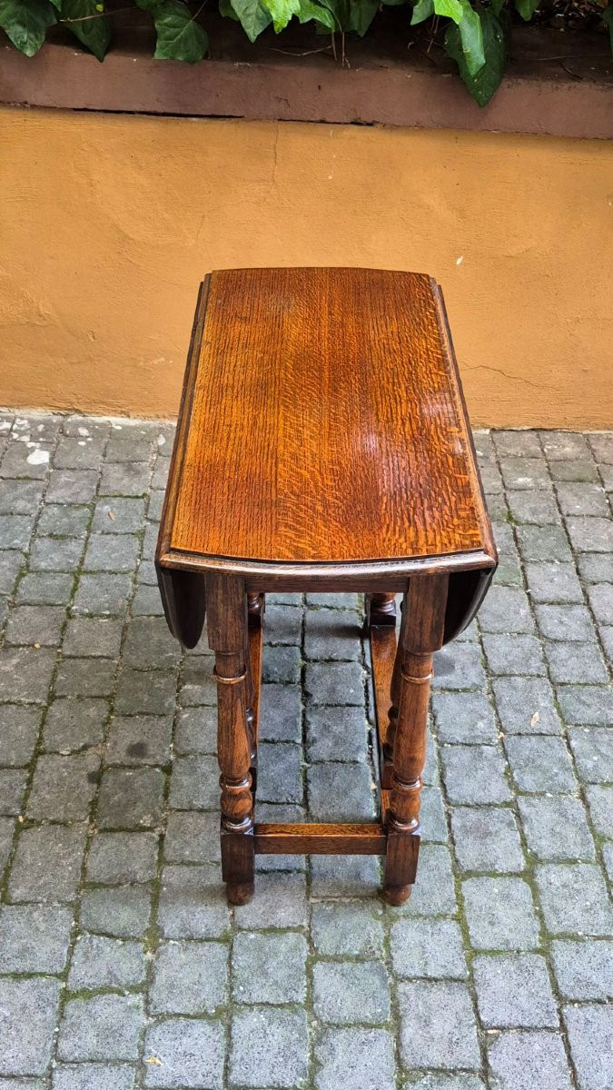 Tavolino consolle antico a bandelle inglese-photo-3