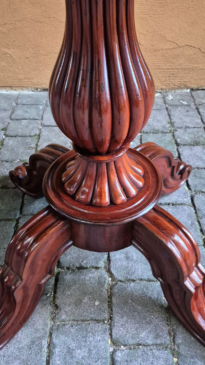 Tavolino antico Luigi Filippo da salotto in mogano-photo-3