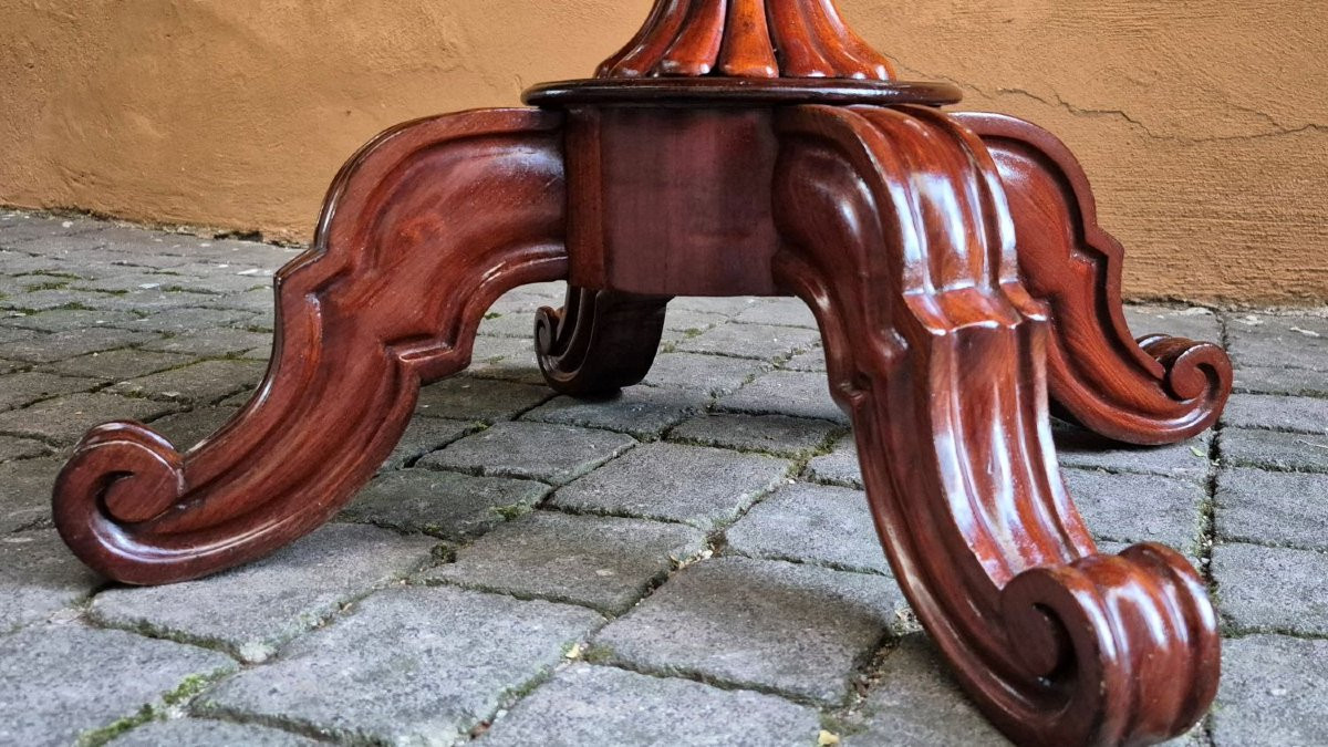 Tavolino antico Luigi Filippo da salotto in mogano-photo-4