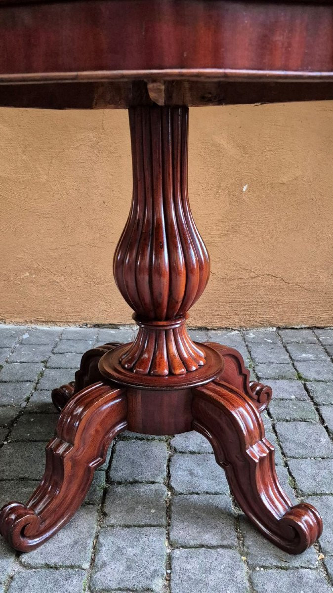 Tavolino antico Luigi Filippo da salotto in mogano-photo-3