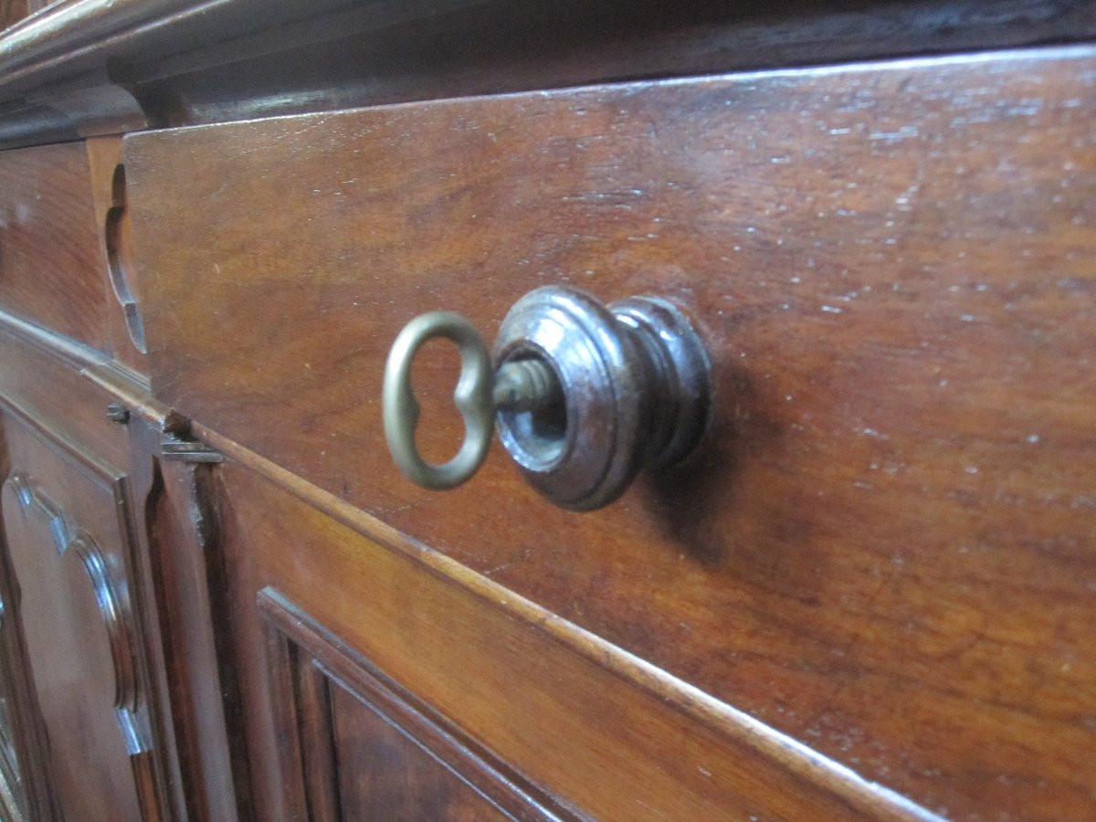 Credenza sacrestia antica doppiocorpo piemontese-photo-4