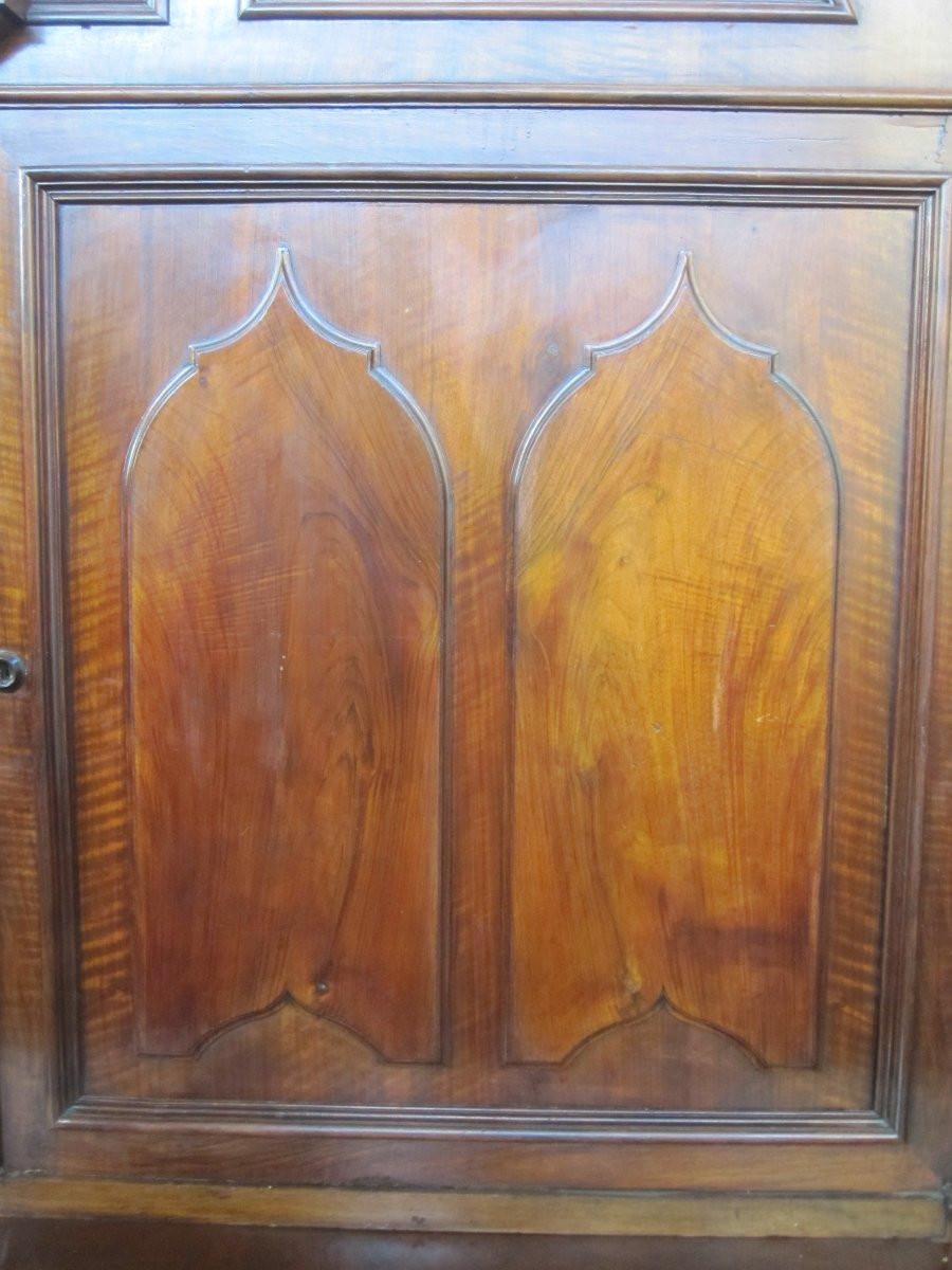 Credenza sacrestia antica doppiocorpo piemontese-photo-1