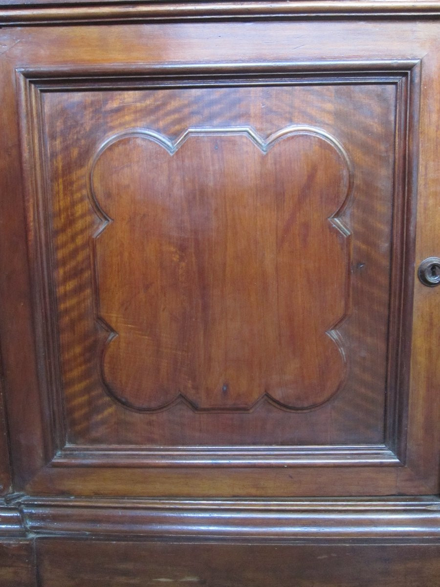 Credenza sacrestia antica doppiocorpo piemontese-photo-2