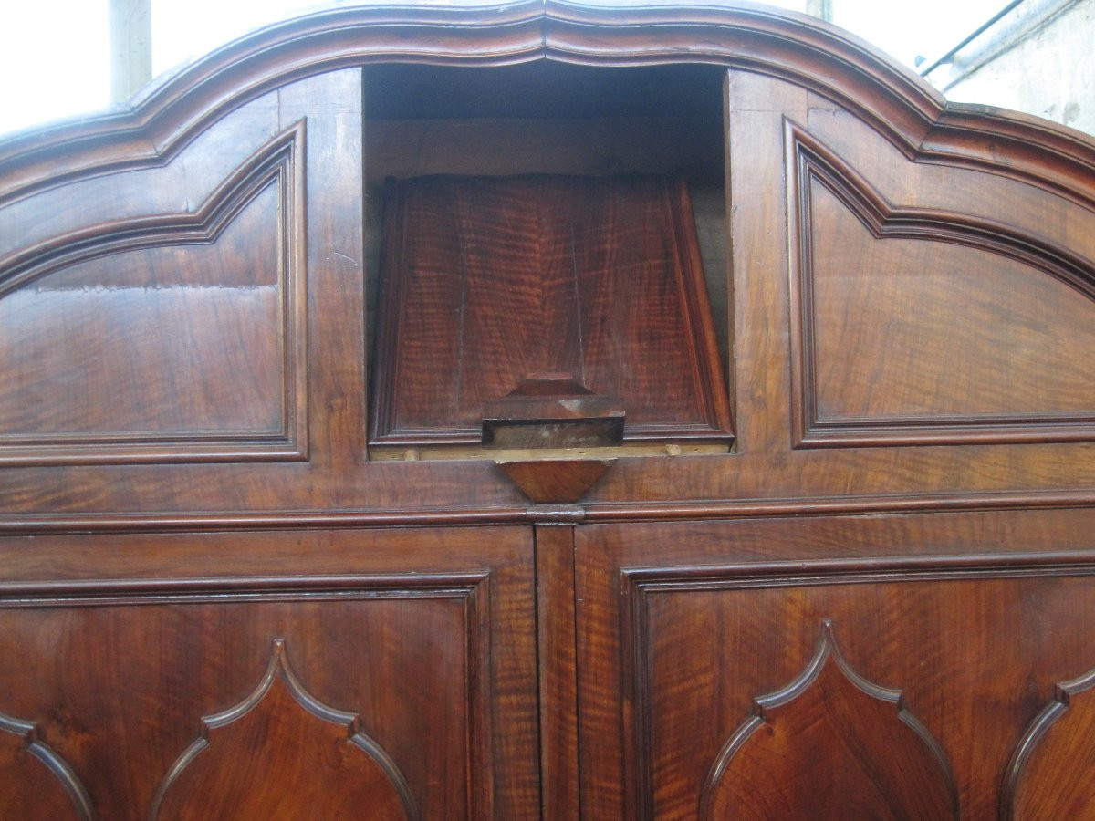 Credenza sacrestia antica doppiocorpo piemontese-photo-3