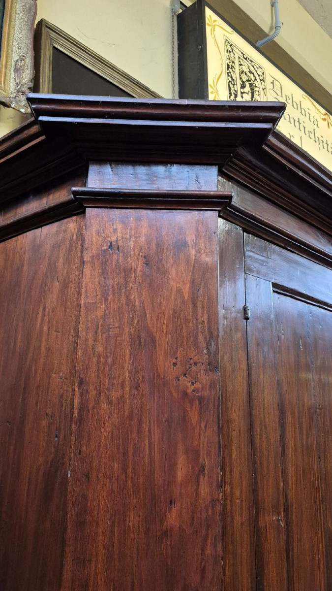 Credenza sacrestia antica a doppiocorpo modenese-photo-4