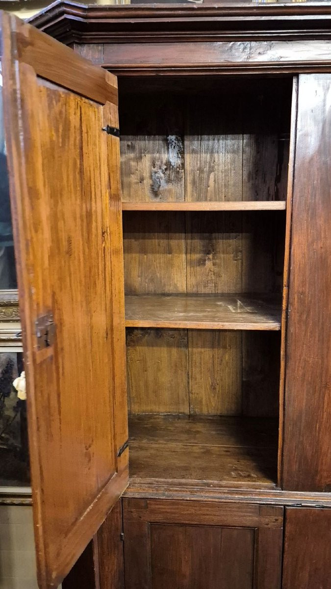 Credenza sacrestia antica a doppiocorpo modenese-photo-3