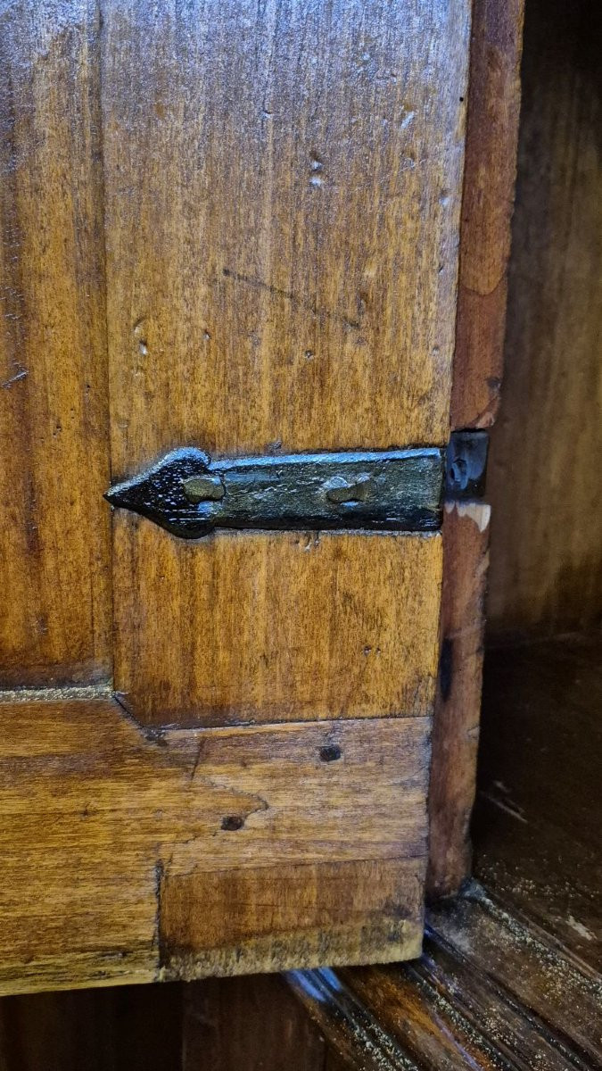 Credenza sacrestia antica a doppiocorpo modenese-photo-5