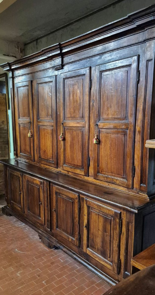 Credenza sacrestia antica doppiocorpo lombarda-photo-1