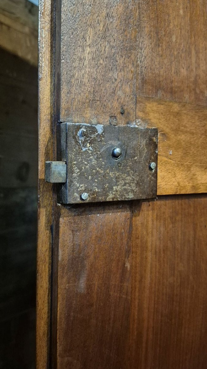 Credenza sacrestia antica doppiocorpo lombarda-photo-6