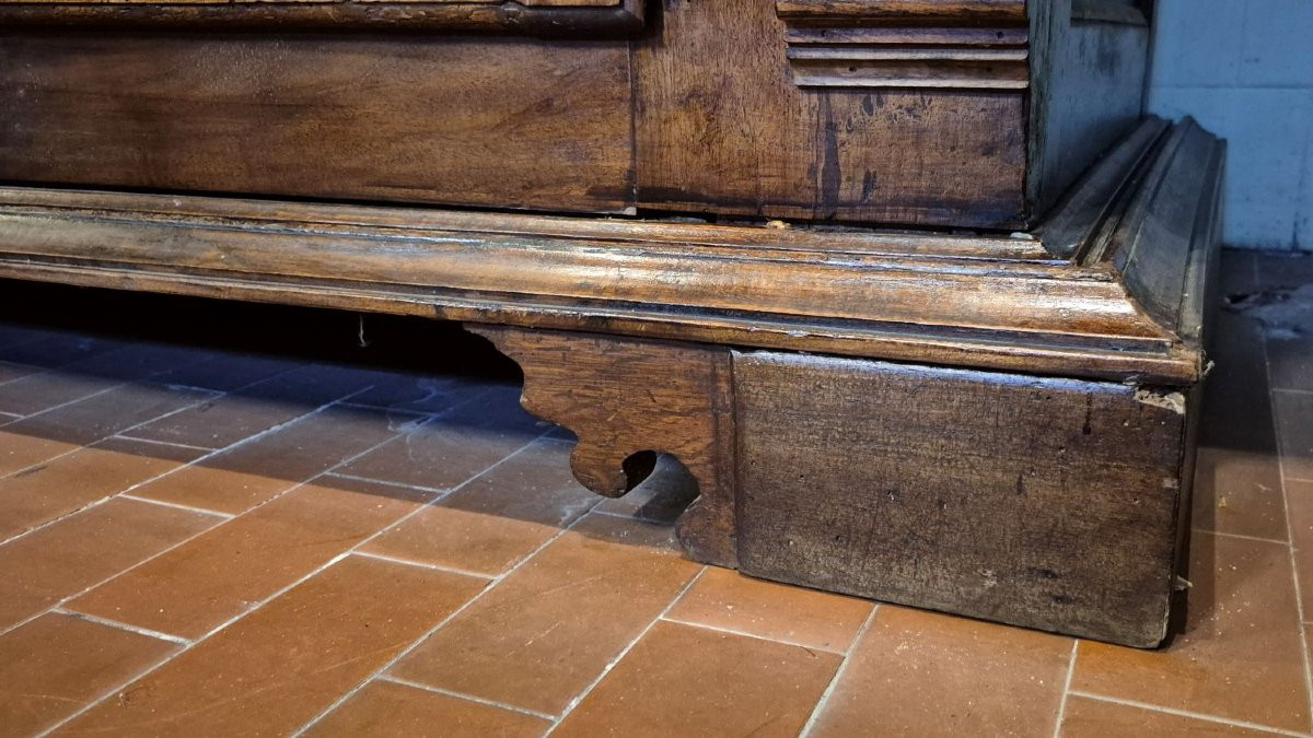 Credenza sacrestia antica doppiocorpo lombarda-photo-7