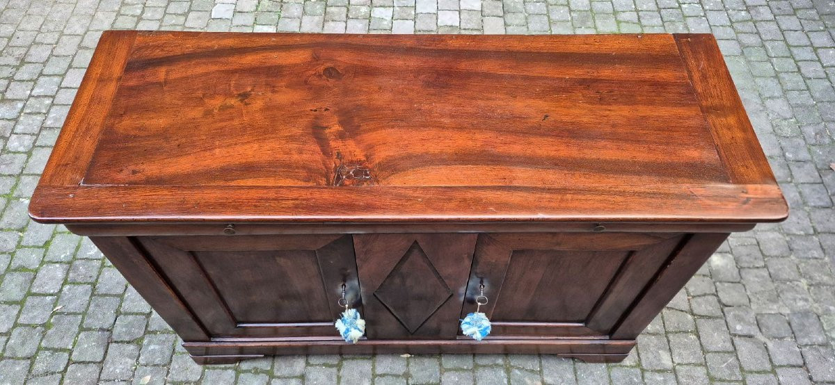 Credenza servante antica cappuccina Luigi Filippo in noce-photo-4