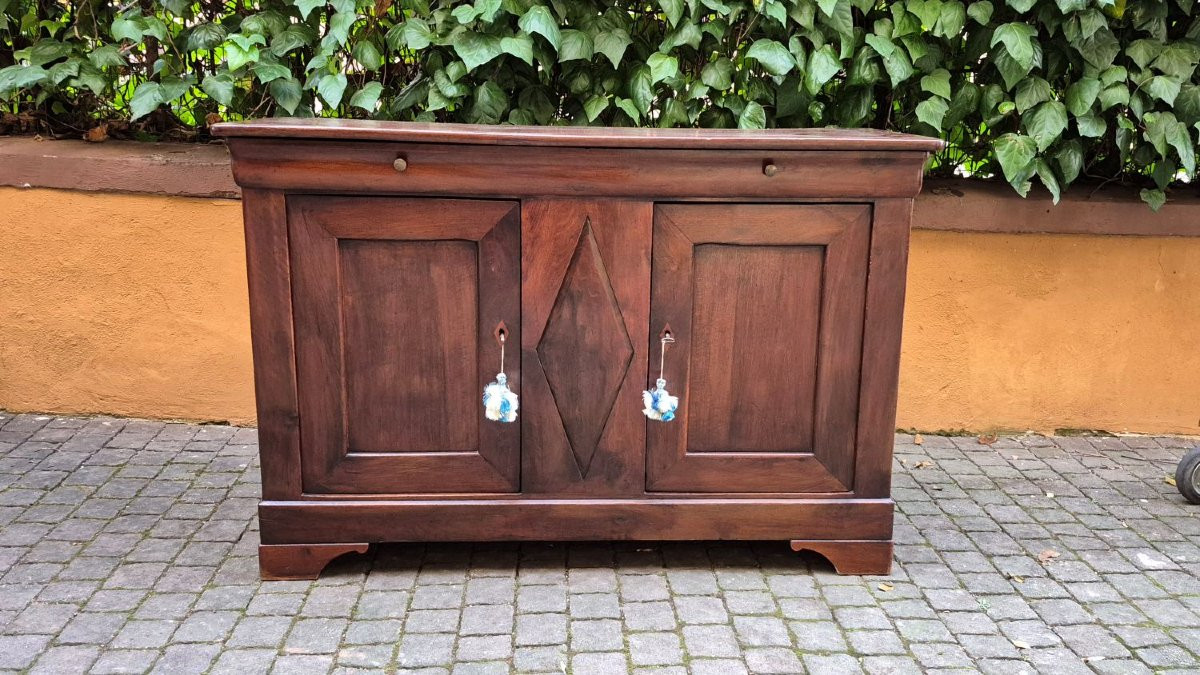 Credenza servante antica cappuccina Luigi Filippo in noce-photo-1