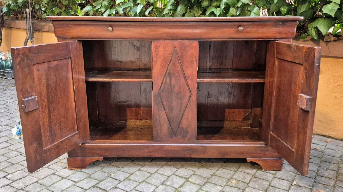 Credenza servante antica cappuccina Luigi Filippo in noce-photo-3