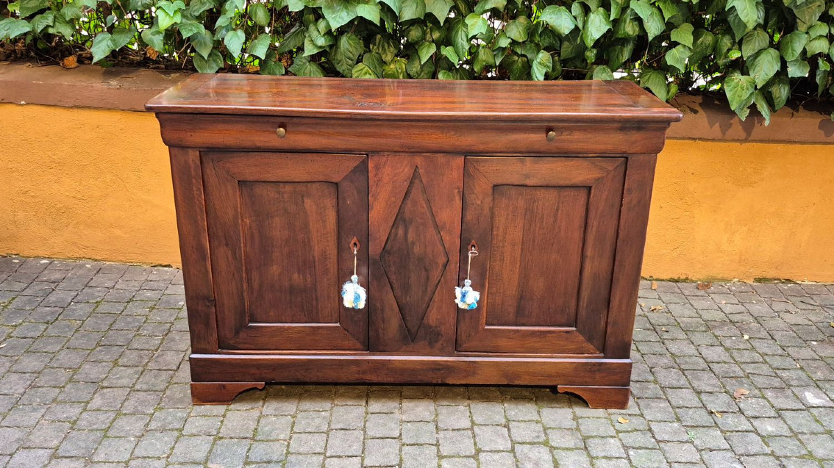 Credenza servante antica cappuccina Luigi Filippo in noce