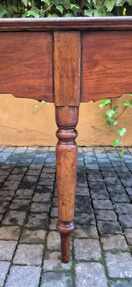 Tavolo lungo antico marchigiano in ciliegio a 6 gambe-photo-2