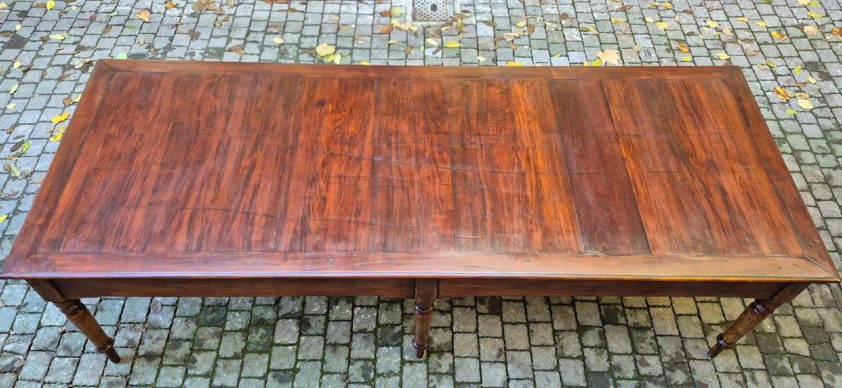 Tavolo lungo antico marchigiano in ciliegio a 6 gambe-photo-8