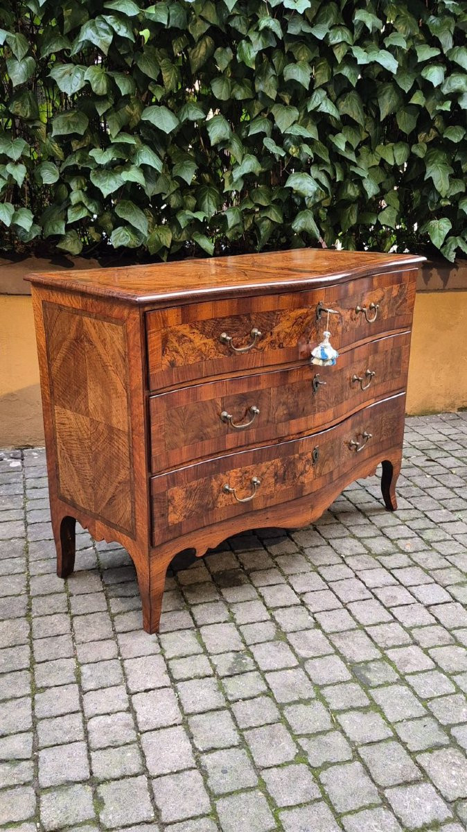 Comò cassettone antico mosso Luigi XV emiliano del '700-photo-3