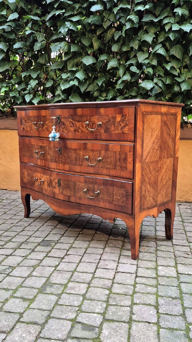 Comò cassettone antico mosso Luigi XV emiliano del '700-photo-4