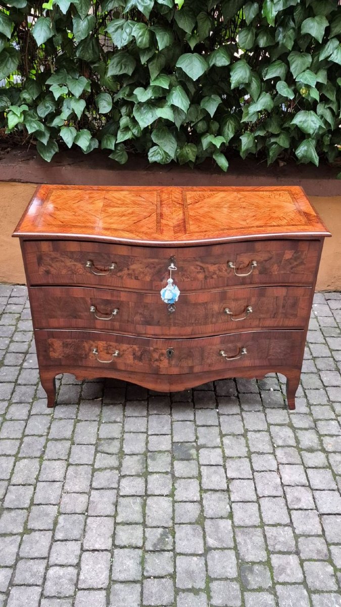 Comò cassettone antico mosso Luigi XV emiliano del '700-photo-1