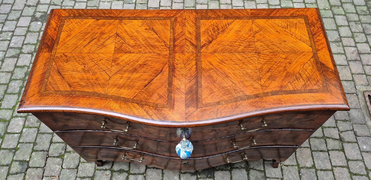 Comò cassettone antico mosso Luigi XV emiliano del '700-photo-8