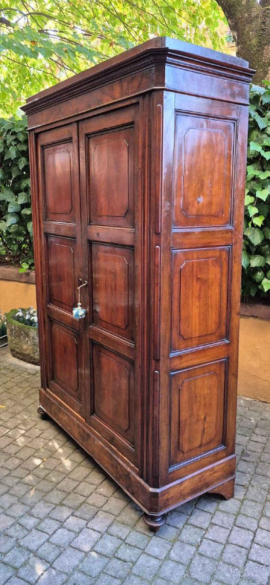 Armadio credenza antico pannellato emiliano in noce-photo-6