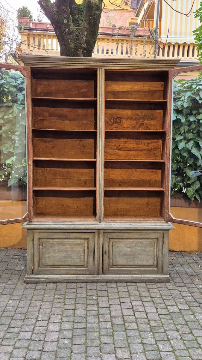 Libreria vetrina antica veneziana laccata dell'800-photo-2