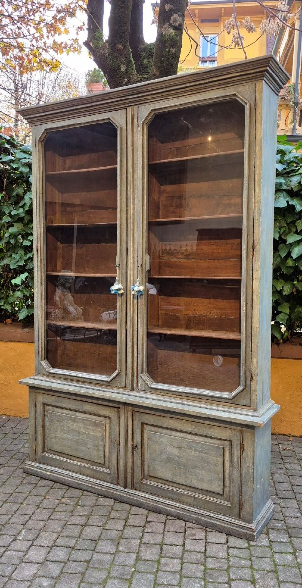 Libreria vetrina antica veneziana laccata dell'800-photo-4
