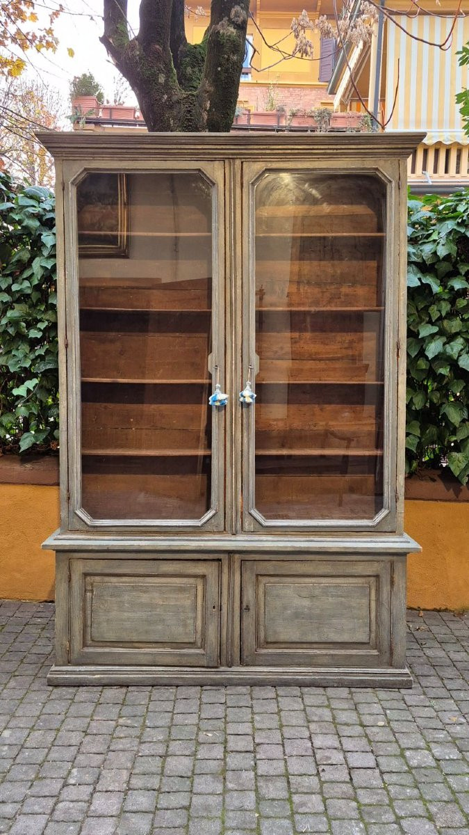 Libreria vetrina antica veneziana laccata dell'800-photo-1